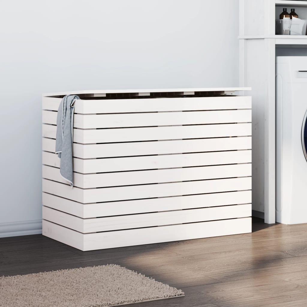 vidaXL Laundry Basket 17.3"x17.3"x26" Solid Wood Pine