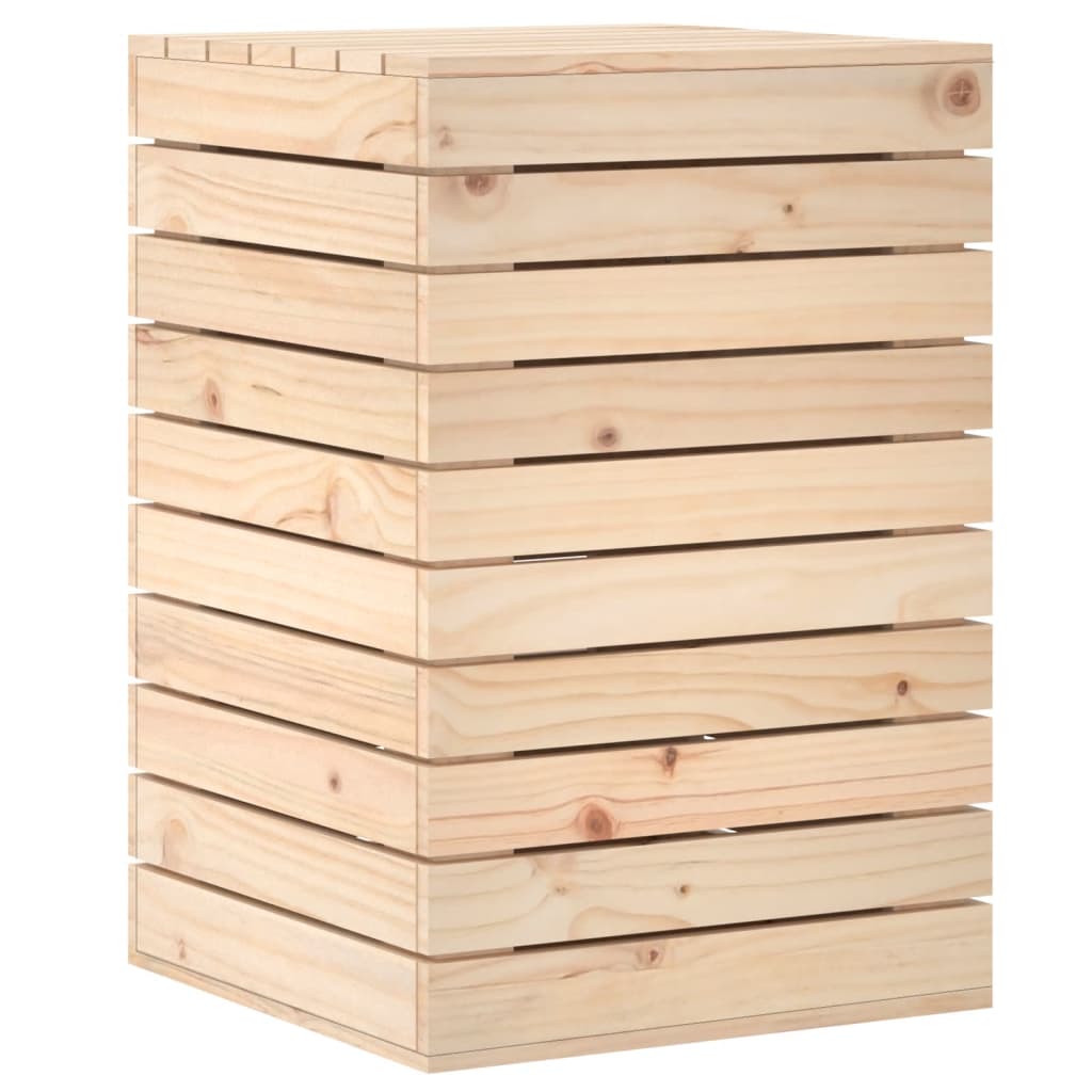 vidaXL Laundry Basket 17.3"x17.3"x26" Solid Wood Pine